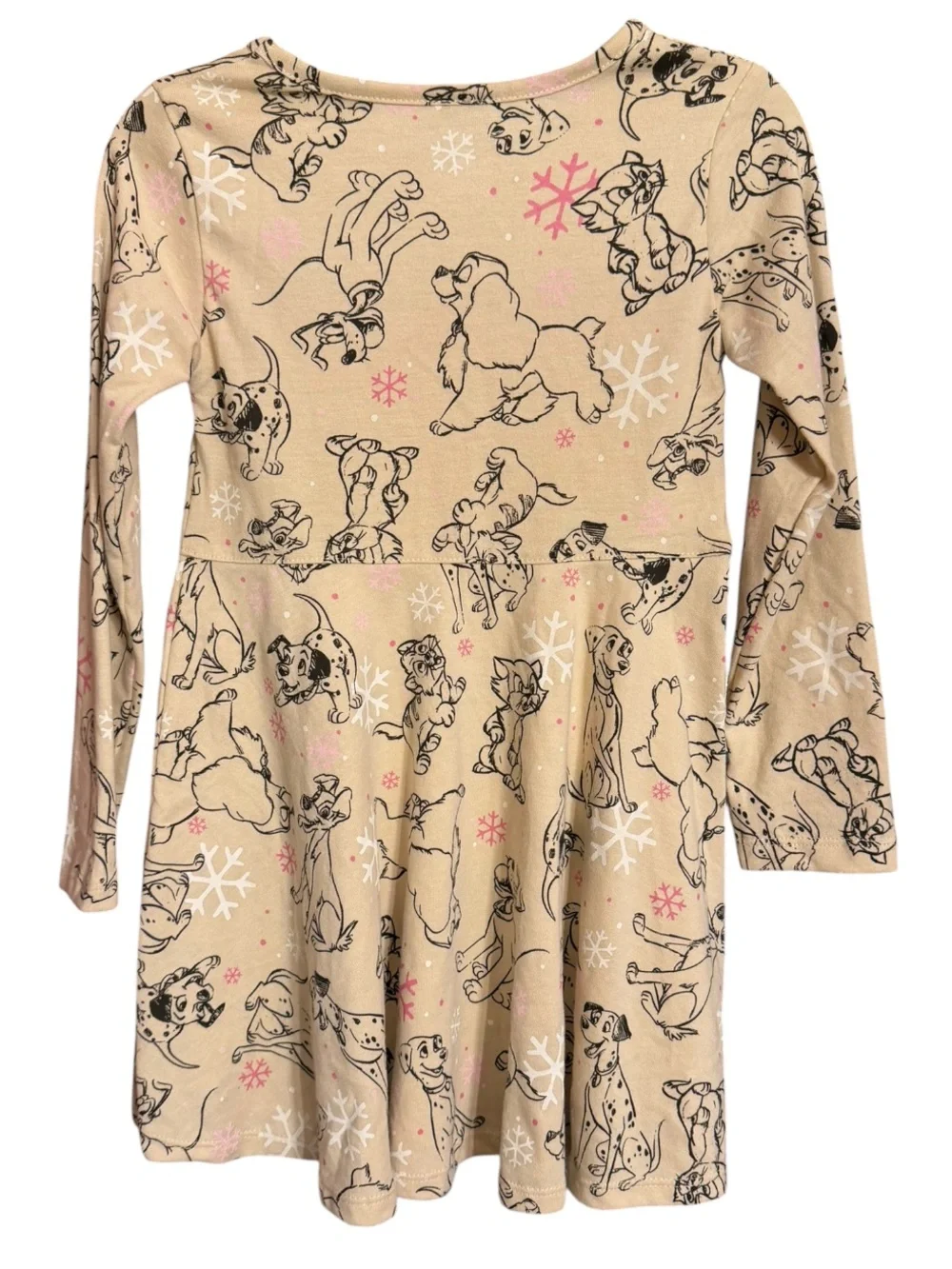 Disney Classics Tan Disney Dogs Long Sleeve Dress NWT Size 5T